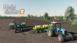 FS19 Timelapse 53 Посев кукурузы тракторами МТЗ1221 с сеялками John Deere 7000 [upl. by Sera288]