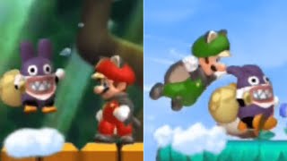 New Super Mario  Luigi U  All Nabbit Chases [upl. by Yral]