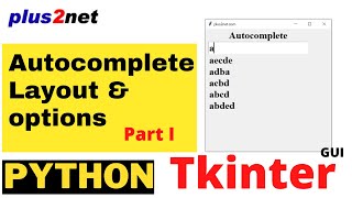 Tkinter Autocomplete by using Entry and Listbox options from List using regular expression matching [upl. by Alleahcim853]