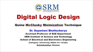 Digital Logic Design Quine Mccluskey Technique [upl. by Weisler]