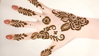 Easy Flower Mehandi Design Designer Mehandi Back hand Latest [upl. by Naujat]