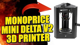 Monoprice Mini Delta V2 3D Printer Unboxing  Setup amp Print [upl. by Pickering]