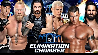 WWE 2K24 EPIC 6Man Elimination Chamber  Reigns vs Cena vs Lesnar vs Rollins  Orton vs Rhodesquot [upl. by Zorina]