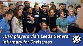 LUFC players visit LGI hospital in Leeds [upl. by Eniluap785]