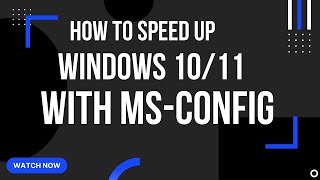 Boost Your PC Performance  StepbyStep Guide to Using MSCONFIG for Windows 1011 in 2022 [upl. by Nary]