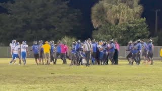 High school football fight between Inlet Grove Clewiston under investigation [upl. by Ainehs]