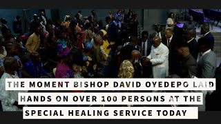 🔥BISHOP DAVID OYEDEPO LAYS HAND ON OVER 100 PERSONS AT THE SPECIAL HEALING SERVICE IN CURCH TODAY😲 [upl. by Pattie]