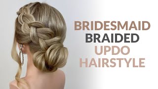 Elegant Braided Side Bun Updo [upl. by Neelasor]