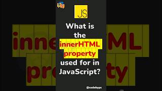 innerHTML property in JavaScript  JavaScript Interview Questions shorts javascript [upl. by Ierna598]