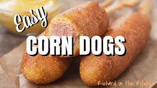 HOW TO MAKE CORN DOGS  Bacon drippings batter [upl. by Enaile]