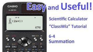 ClassWiz Calculator Tutorial  Algebra2 64 Summation [upl. by Prager857]