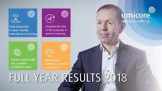 Umicore Full Year Results 2018 [upl. by Esenahs]