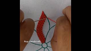 trellis stitch flower design hand embroidery Tutorial stitching and knitting tutorial for beginners [upl. by Booth]