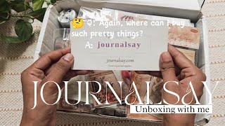 New Journalsay haul  Unboxing with me  ASMR  International shipping ✈️ Scrapbooking  Satisfying [upl. by Hsak202]