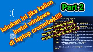 cara mengatasi eror saat booting Windows 10 di laptop cromebook lenovo x131e Part 2 [upl. by Yeslah]