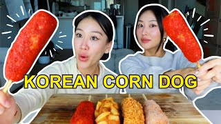 🔥HOT CHEETOS CHEESY KOREAN CORN DOGS😋  MUKBANG [upl. by Tadashi]