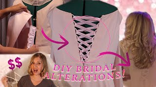 DIY Bridal Alterations  Half ZipperHalf Corset Kit  Save MONEY [upl. by Karin]