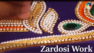 Zardosi Work Detailed HD Video  Indian Hand Embroidery [upl. by Nnylyam]