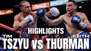 TIM TSZYU VS KEITH THURMAN HIGHLIGHTS  KNOCKOUT [upl. by Sillert]