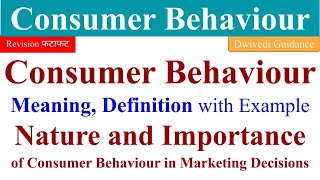 Consumer Behaviour Definition Nature of Consumer Behaviour Importance of Consumer Behaviour bba [upl. by Latsyek]