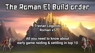 The Roman EI Build order  Travian Legends  Roman  x5 speed 2 hour run through of 12h footage [upl. by Atiuqa763]