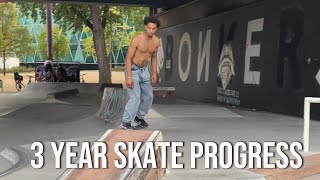 3 YEAR SKATE PROGRESS [upl. by Wynn]