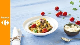 Pasta met spek en tomatenmascarponesaus [upl. by Ramedlav]