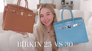 REVIEWING MY HERMÈS BIRKIN 25 VS 30 SIZE  WHAT FITS MODSHOTS PROS amp CONS WHICH ONE IS BETTER [upl. by Yrtneg]