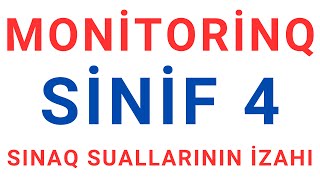 MONİTORİNQ SINAQ İMTAHANI 4cü siniflər üçün [upl. by Leeanne840]