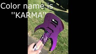 Ibanez RG Prestige 1527 Royal Blue painted Purple [upl. by Charil]