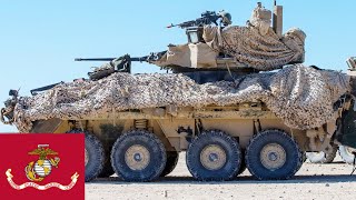 Powerful LAV25s USMC Light Armored Reconnaissance Battalion during an exercise [upl. by Ellinet]