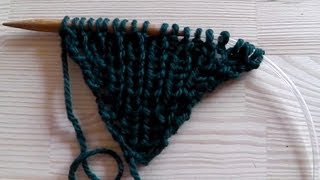 Knitting tutorial ribbed triangle shawl [upl. by Paris]