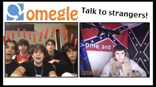 Tiktokers try to survive OMEGLE we were attacked [upl. by Itsirhc]