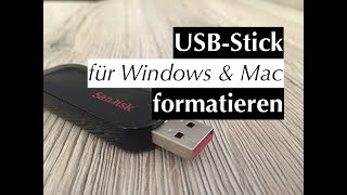 MAC USBStick für Windows und Mac formatieren  so einfach gehts [upl. by Grory]