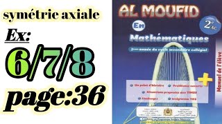 Al moufid en mathématiques 2AC exercices 678 page36 [upl. by Aidualk]