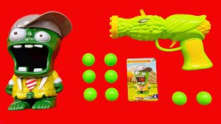 Unboxing Plants vs Zombies Toy Gun Set Bigmouthed zombie TOYS REVIEWASMR Videos [upl. by Terina]