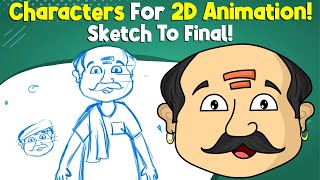 Cartoon Design For 2D Animation ll 2D Animation Drawing ll Adobe Animate CC [upl. by Robison]