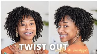 My BEST Twist Out with a MousseTexture Foam That LASTS a Week [upl. by Sioux440]