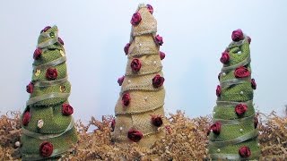 DIY Burlap Christmas Trees [upl. by Jens533]