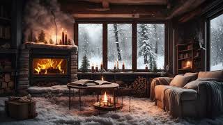 Embrace Winters Beauty with a Mesmerizing 4K Snow Fireplace 🔥🌨️ [upl. by Ehcadroj]