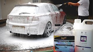 Meguiars Ultimate Snow Foam V Autoglym Polar Blast  Battle of the Halfords Snow Foams [upl. by Anev]