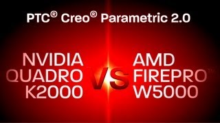 AMD FirePro™ vs Nvidia Quadro PTC® Creo® Parametric 20 [upl. by Spearing]