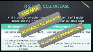 NORMOCYTIC ANEMIA ALONG WITH PAST PAPER MCQS  FCPS PART 1 PREPARATION [upl. by Oremar]