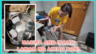 UNBOXING MY BALIKBAYAN BOX AND SOME ITEMS ARE DAMAGE INSIDE  atemilesdiary [upl. by Notsyrb914]