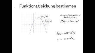 Funktionsgleichung einer Parabel bestimmen [upl. by Enytsirk695]