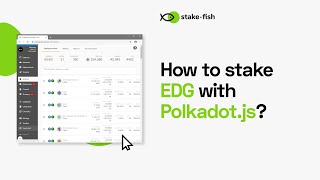 How to stake Edgeware EDG with Polkadotjs [upl. by Novyad]