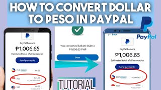 How to convert dollar to peso in Paypal tagalog [upl. by Anaytat]