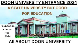 DOON UNIVERSITY ENTRANCE EXAM 2024  APPLICATION FORMS  COURSES EXAM DATES doonuniversity doon [upl. by Vetter]