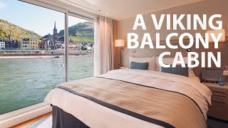 Viking River Cruise in France Viking Hermod Veranda Cabin Tour [upl. by Drofxer]