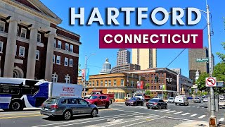 HARTFORD CONNECTICUT Downtown Driving Tour 4K [upl. by Andromeda]